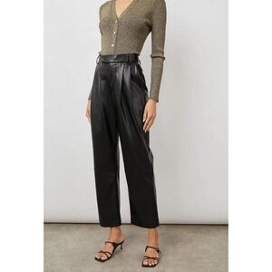 $236 Rails Jo Pant Faux Leather Vegan Pants Size‎ 10 High Waist
